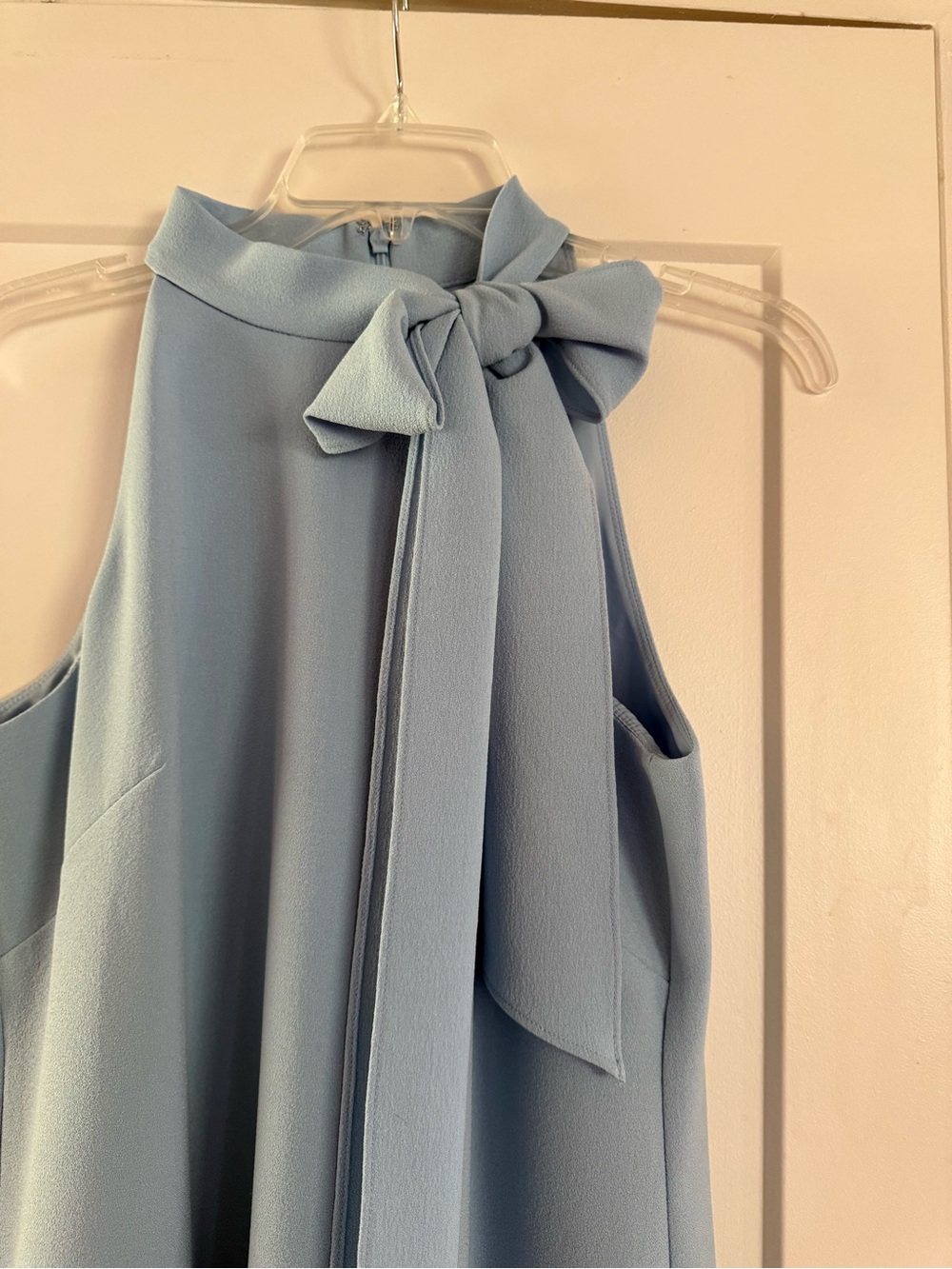 Vince Camuto Bow Neckline Baby Blue Dress Size 10 - Picture 6 of 7